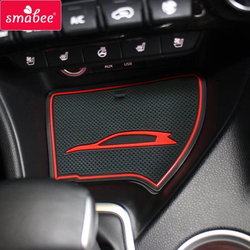 smabee Anti-Slip Gate Slot Mat For KIA SPORTAGE QL 2016 2017 2018 QL 4th Gen Accessories Rubber  Cup Holders Non-slip mats