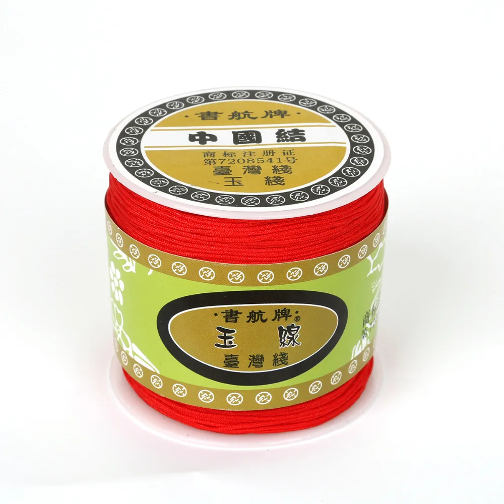 سوار حبل نايلون ، 100 ياردة ، 0.8 مللي متر ، عقدة صينية ، مكرميه ، مضفر ، سلسلة ، شرابة ، خرز ، مجوهرات