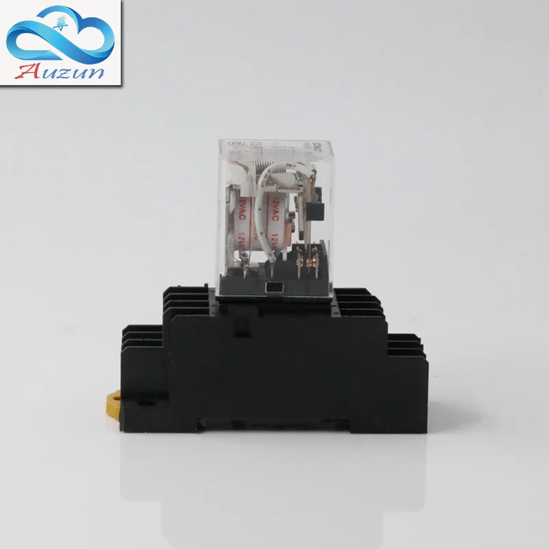 10 pieces hh53P small dc 12 v relay with intermediate relay lamp base current is 5 a silver contact eleven feet