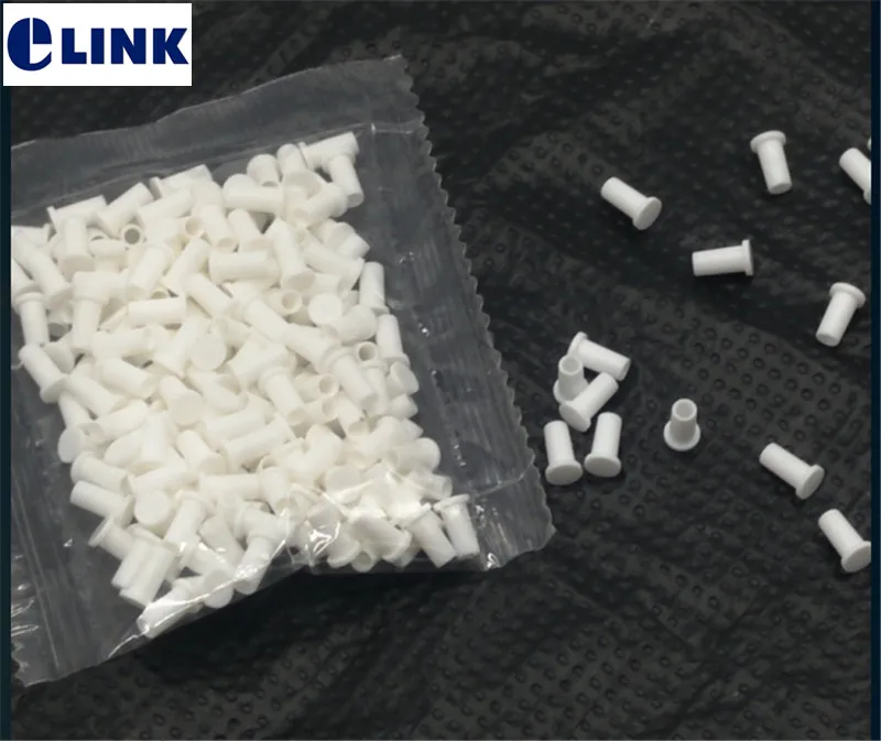 

LC dust cover 1000pcs for LC fiber optic connector 1.25mm white color ftth dust cap protector SM MM factory ELINK