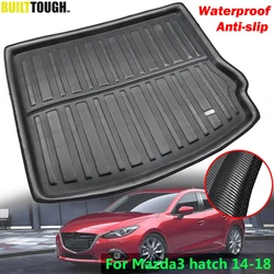 Fit For Mazda 3 Axela BM Hatch Hatchback 2014 2015 - 2018 Rear Trunk Mat Cargo Tray Boot Liner Carpet Protector Floor Pad