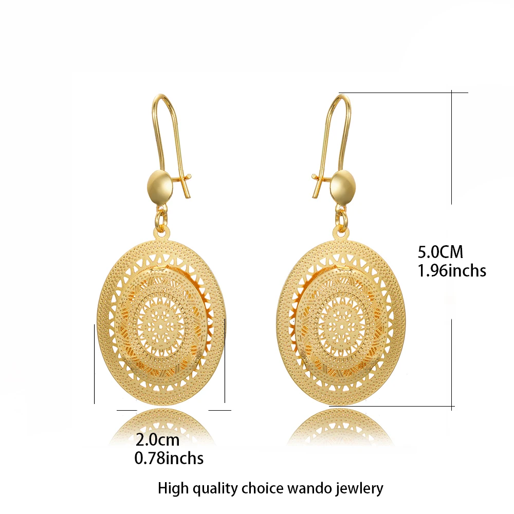 Classic Water Drop Gold Color Earrings For Women Men Ethiopian Jewelry Nigeria,Congo,Arab Lover Gifts E53