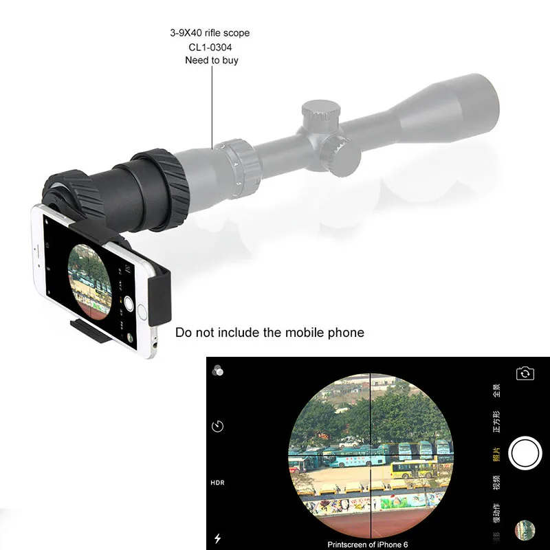 Universele Aluminium Anti-Slip Clip Scope Telefoon Mount Adapter voor 40-45mm Oculair Spotting Scopes & telescoop