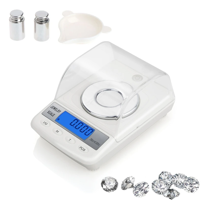 

High Accuracy 0.001g 50g Digital Jewelry Scale Powder LCD Electronic Carat Scale 4XFD