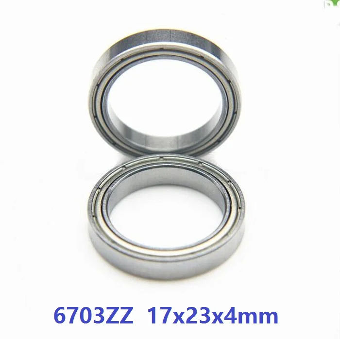 

50pcs/lot 6703ZZ 6703 ZZ 17x23x4mm Bearing shielded Thin Tube Deep Groove Ball Bearing 17*23*4mm 6703Z