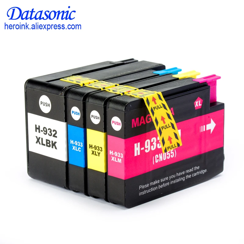 4 Color Compatible Ink Cartridges for HP932 933 for HP OfficeJet 6100 6600 6700 7110 7610 7510 7512 Printer for HP932 for HP933