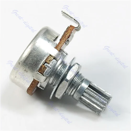 New A500K Split Shaft Pots Potentiometer Guitar Audio Tone Switch