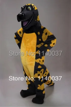 

mascot Black and Yellow Gila Monster Mascot Costume Crocodile Alligator Outfit Suit Fancy Dress Carnival Cosply Costume