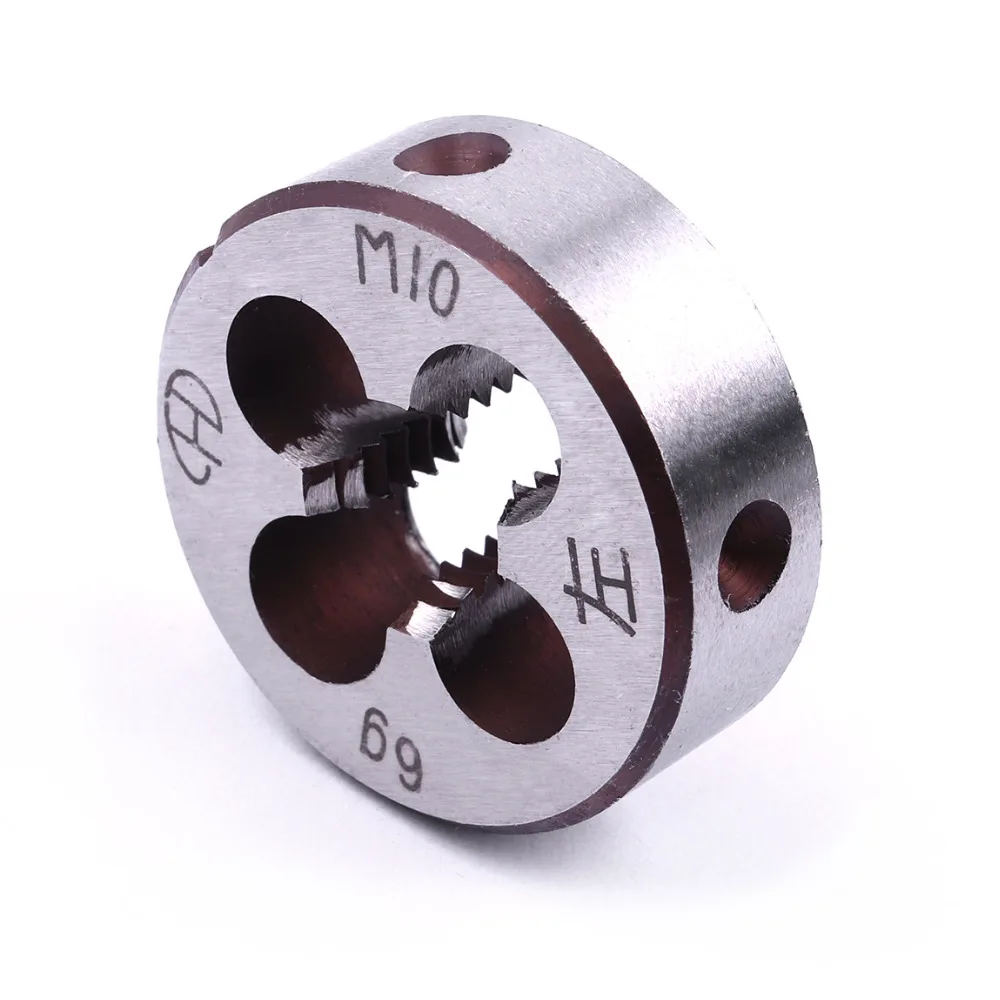 M10 MINI รอบเมตริกตายโลหะผสมความแข็งสูงเหล็กทนทานเมตริกซ้าย Die Threading เครื่องมือ