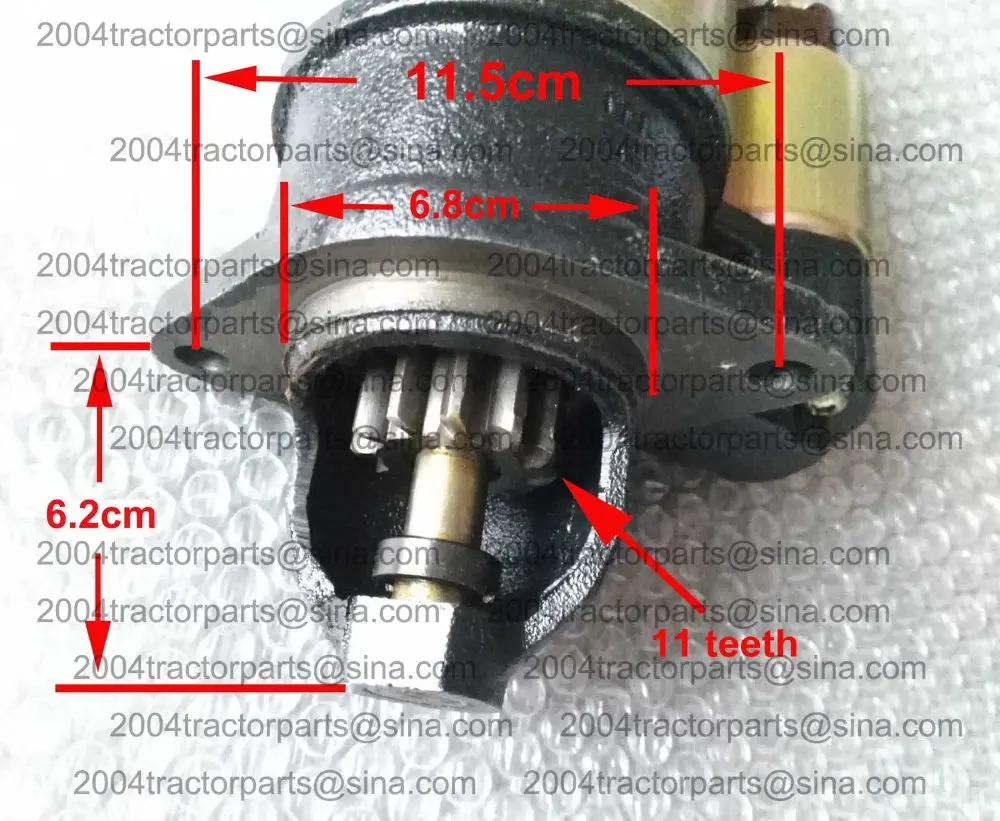 QD132A Starter for Laidong LL380 and KM385 diesel engines