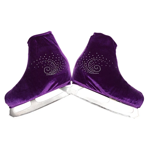 Imagen 2 del producto Nasinaya, cubierta protectora para zapatos de patinaje sobre ruedas para adultos, accesorios de terciopelo para niños, diamantes de imitación brillantes