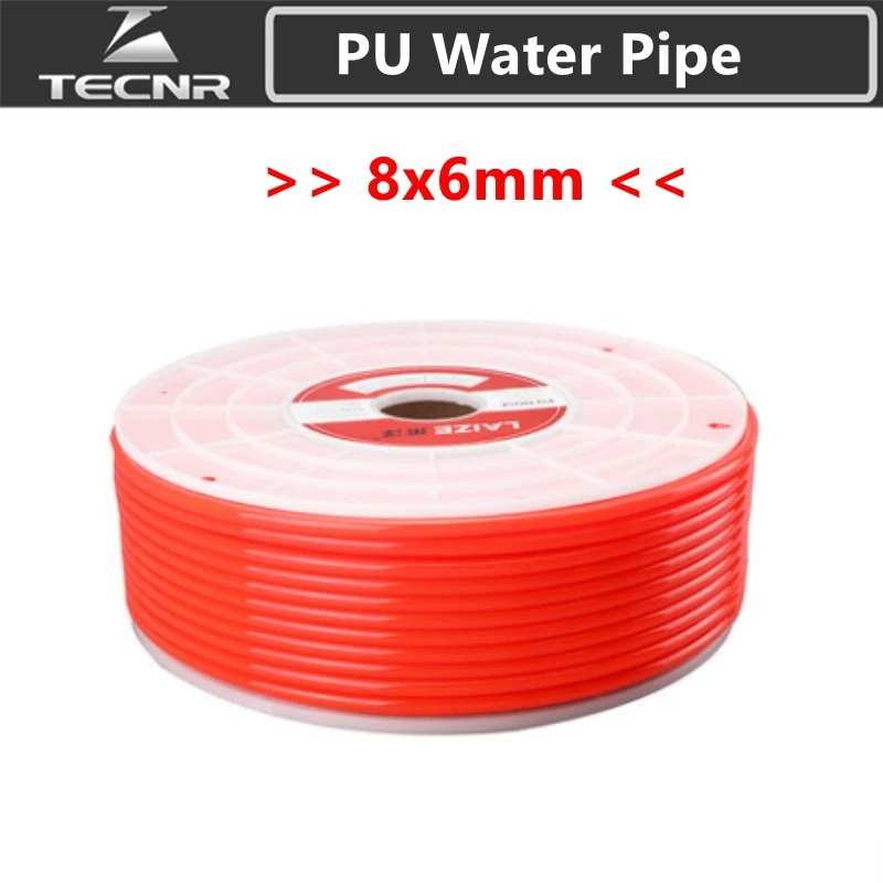 TECNR 8mm x 6mm PU Water Pipe Flexible For Water Pump For cnc Engraving Cutting Machine