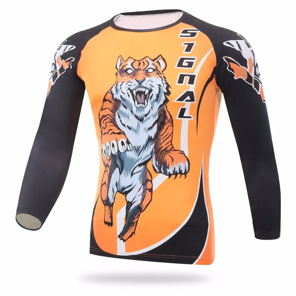 XINTOWN Winter Thermal Fleece Round Neck Men's ABC Tiger Long Sleeve T-Shirt Bike Bicycle Riding Running Shirt S-XXXL