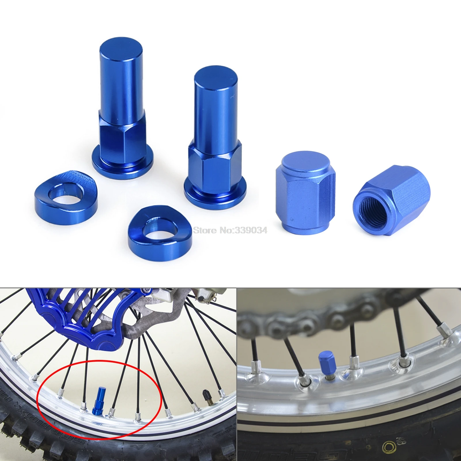 

NICECNC Rim Lock Nut Spacer Valve Stem Cap For KTM Yamaha Suzuki Kawasaki Honda YZ YZF CR CRF SX SXF EXC EXCF XC XCF XCW KLX KX