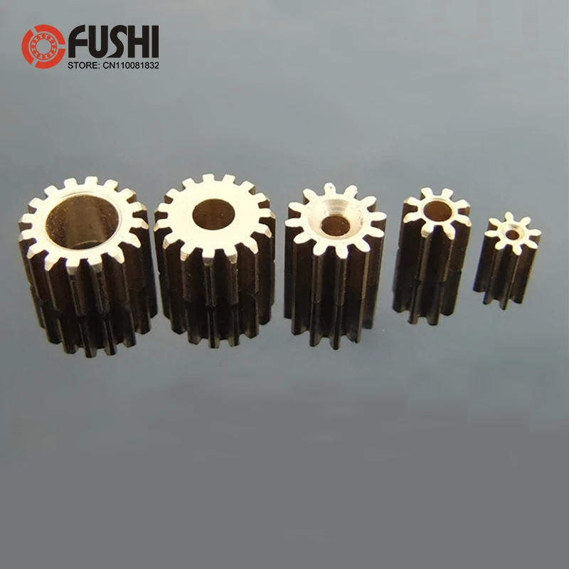 92A Brass Gear Pore 1.95 mm Shaft ( 10 Pcs ) 9 Teeth Motor Shaft Gears Modulus 0.5 DIY Toys RC Model Cars