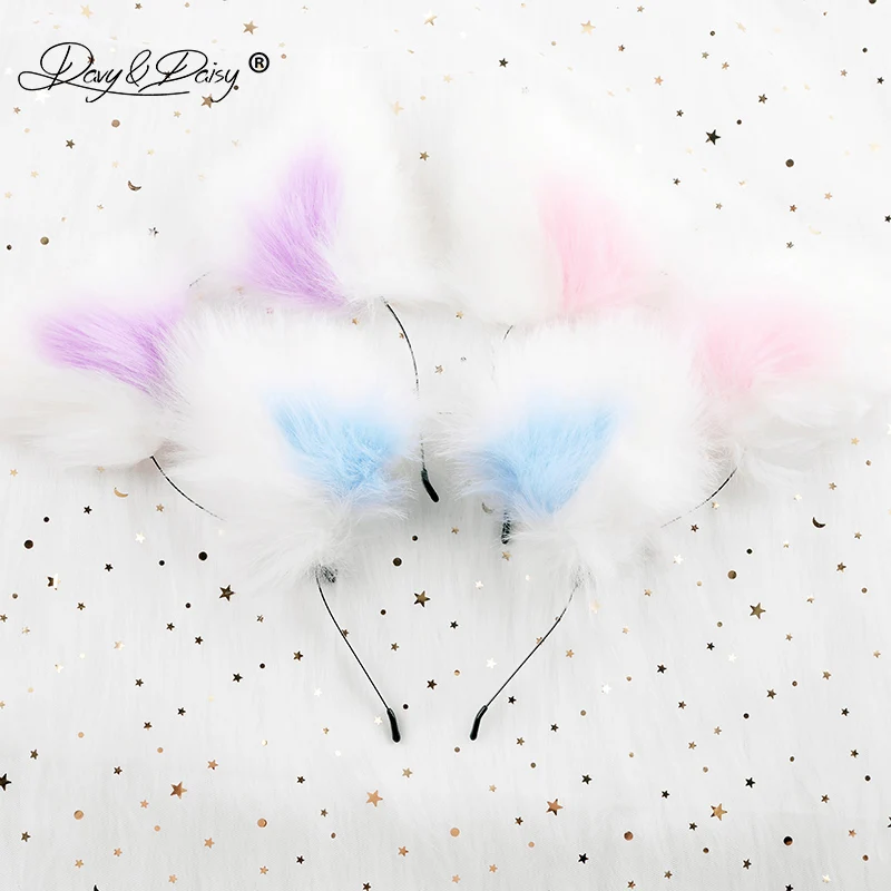 

DAVYDAISY Sweetie Fox Cat Ears Faux Fur Hair Sexy Headband Role Play Fancy Party Erotic Toys Sex Accessories for Women AC255