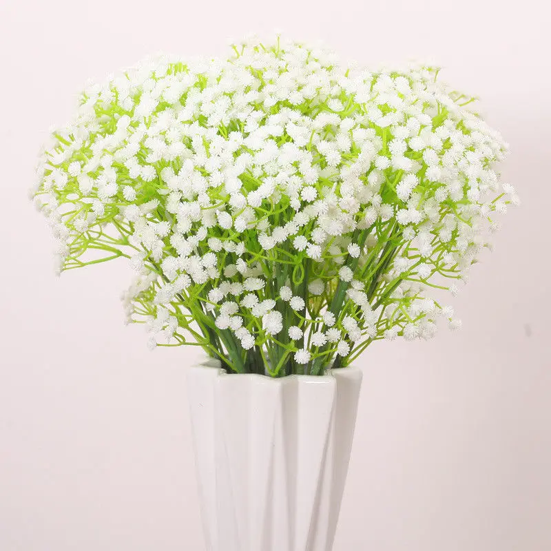 1pc Artificial flower fake silk flowers plant Babys breath flower Wedding Xmas home office decoration