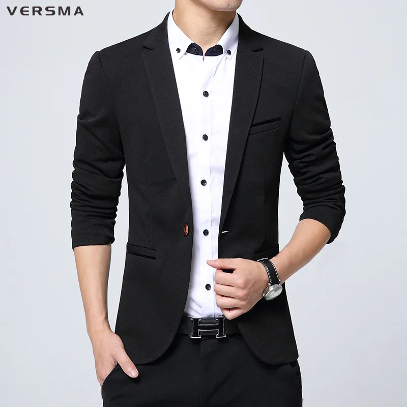 VERSMA Fashion Causal Men Blazer Suit Jacket Men Christmas Red Blazer Designs Stylish Male Suits Blazers Mens Jackets Party Wear