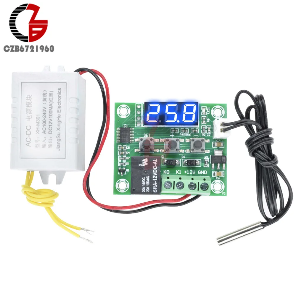 110V 220V W1209 Digital Temperature Controller Thermostat Room Incubator Temperature Control Thermometer Weather Station Heating