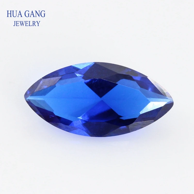 113# Spinel Blue Marquise Shape Brilliant Cut Synthetic Spinel Stone For Jewelry Size 1.5x3-10x20mm