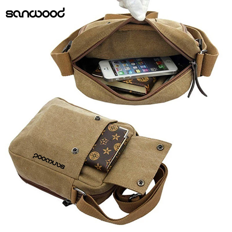 Bolso de viaje multifunción de lona Vintage, bandolera informal, a la moda