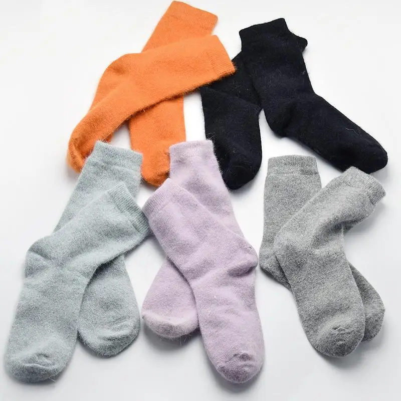 High Quality Brand Thick Angola Rabbit&Merino Wool Socks Women Winter Socks Warm Female Socks Big Size