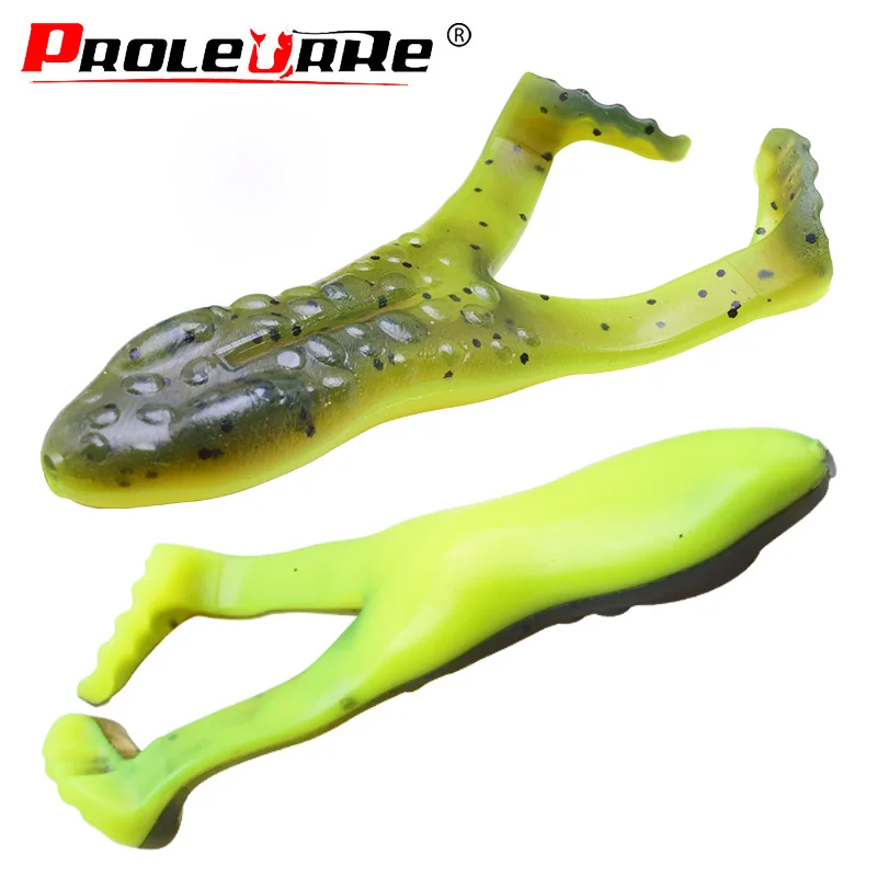 2pcs/lot Rubber Frog Soft Bait 100mm 13.5g Big Silicone Bait All Water Lures Fishing for Bass Carp Wobblers Fishing Tackle