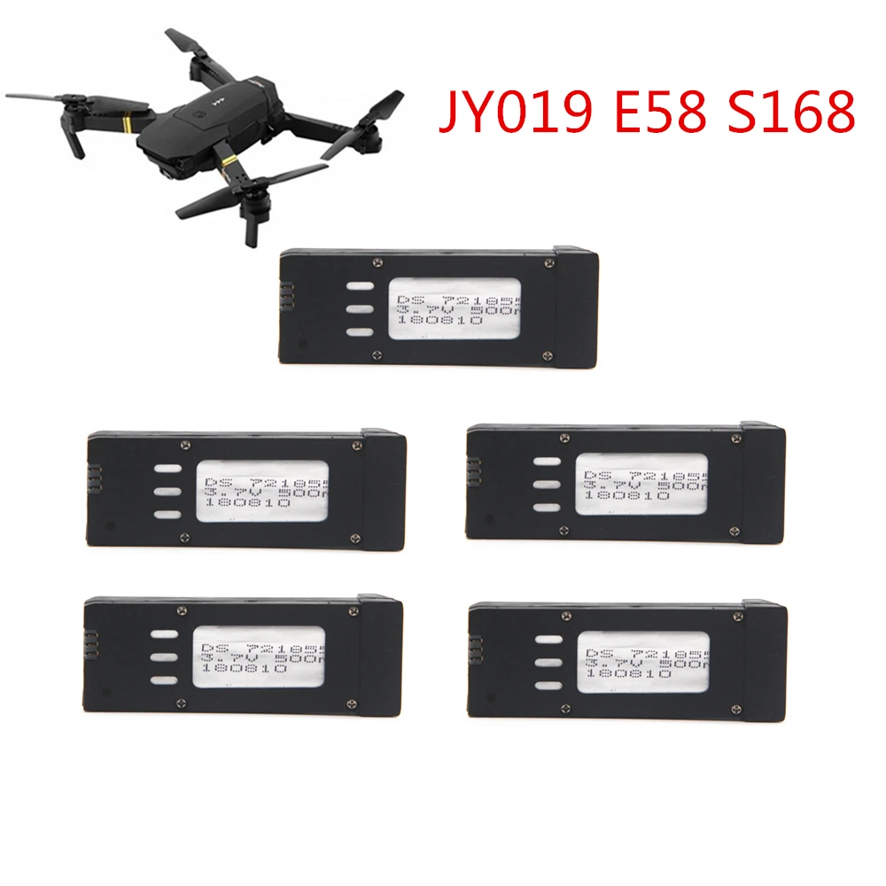 3.7V يبو بطارية ل Eachine E58 S168 JY019 RC الطائرة بدون طيار Quadcopter قطع الغيار استبدال قابلة للشحن بطارية 3.7v 500mAh بطارية