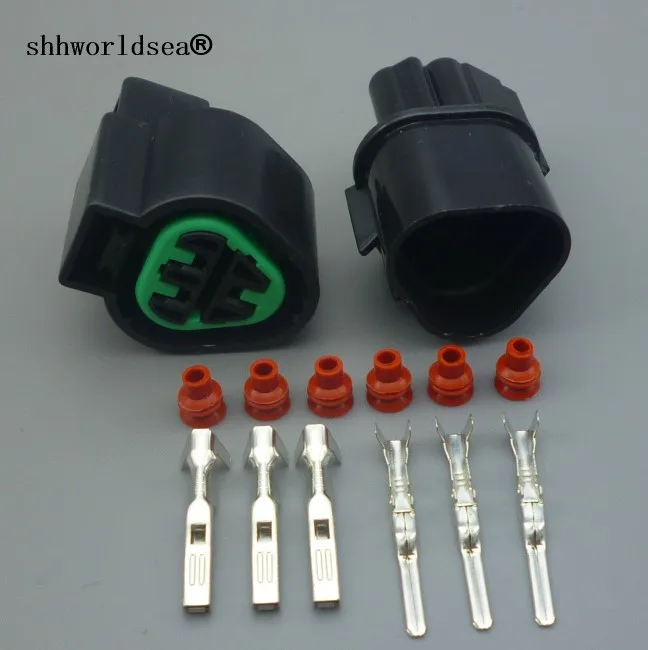 

shhworldsea PB625-03027 PB621-03020 3 Pin 2.2MM Female And Male Auto Connector Headlight Socket cable wiring harness plug