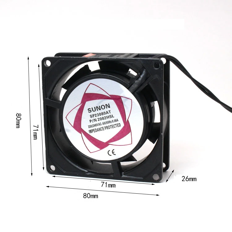 Free Shipping AC 220V  Cabinet AC cooling fan 80*80*26mm cooler solid State Relay Heat Dissipation Fan