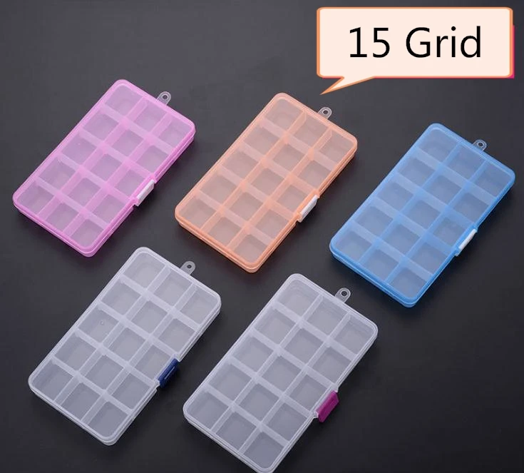 

15 grid plastic transparent box Creative storage detachable sorting parts lattice box component storage SN1384