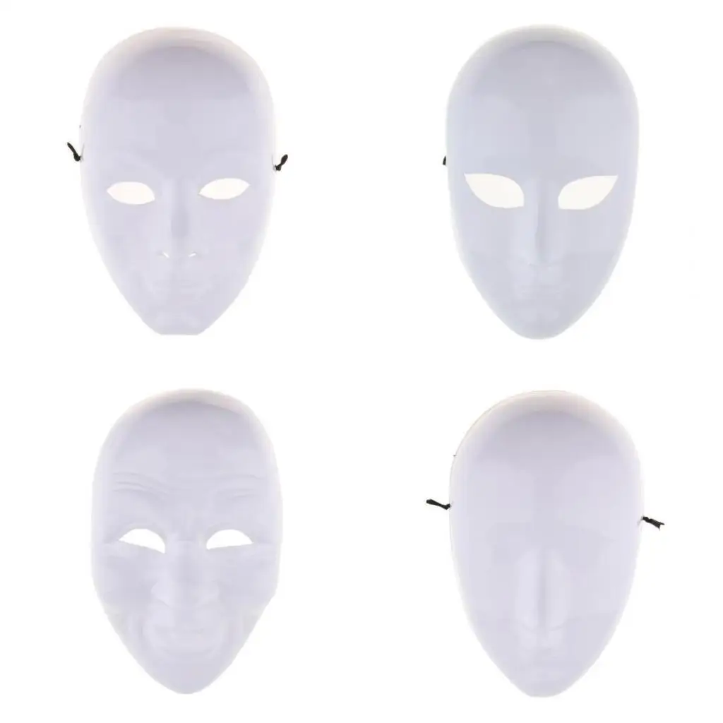 Máscaras de fantasia para decoração de festa Acessórios DIY Máscara sem pintura Máscara facial branca em branco Masquerade