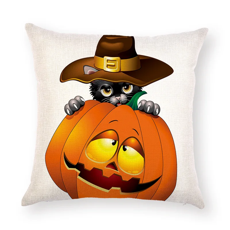 pillow covers for sofa Halloween creative home Sofa Car Pillow Cover Print pumpkin pillowCase Home Decor pillow case PP51