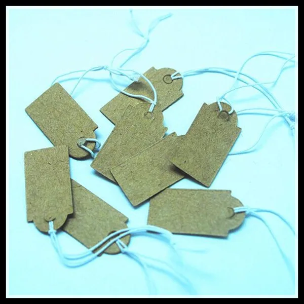 

1000PCS Brown Paper Craft With Price Tags Paper Labels Size26X13MM Garment Sell Jewelry Packages Findings