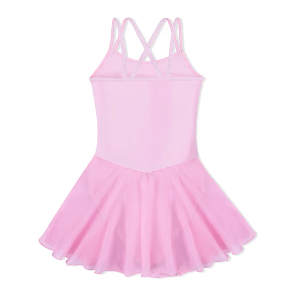 BAOHULU vestido de algodón sin mangas para niñas, tutú de Ballet de Color rosa, Ropa de baile de princesa con estampado de cartón, vestido de