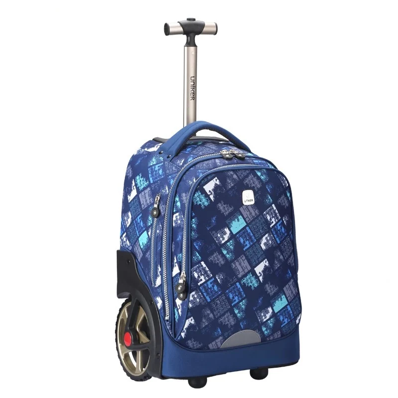 New kids cartoon trolley bag on Big wheels children Trolley suitcases school bags boys&girls cute mala Rolling luggage bag