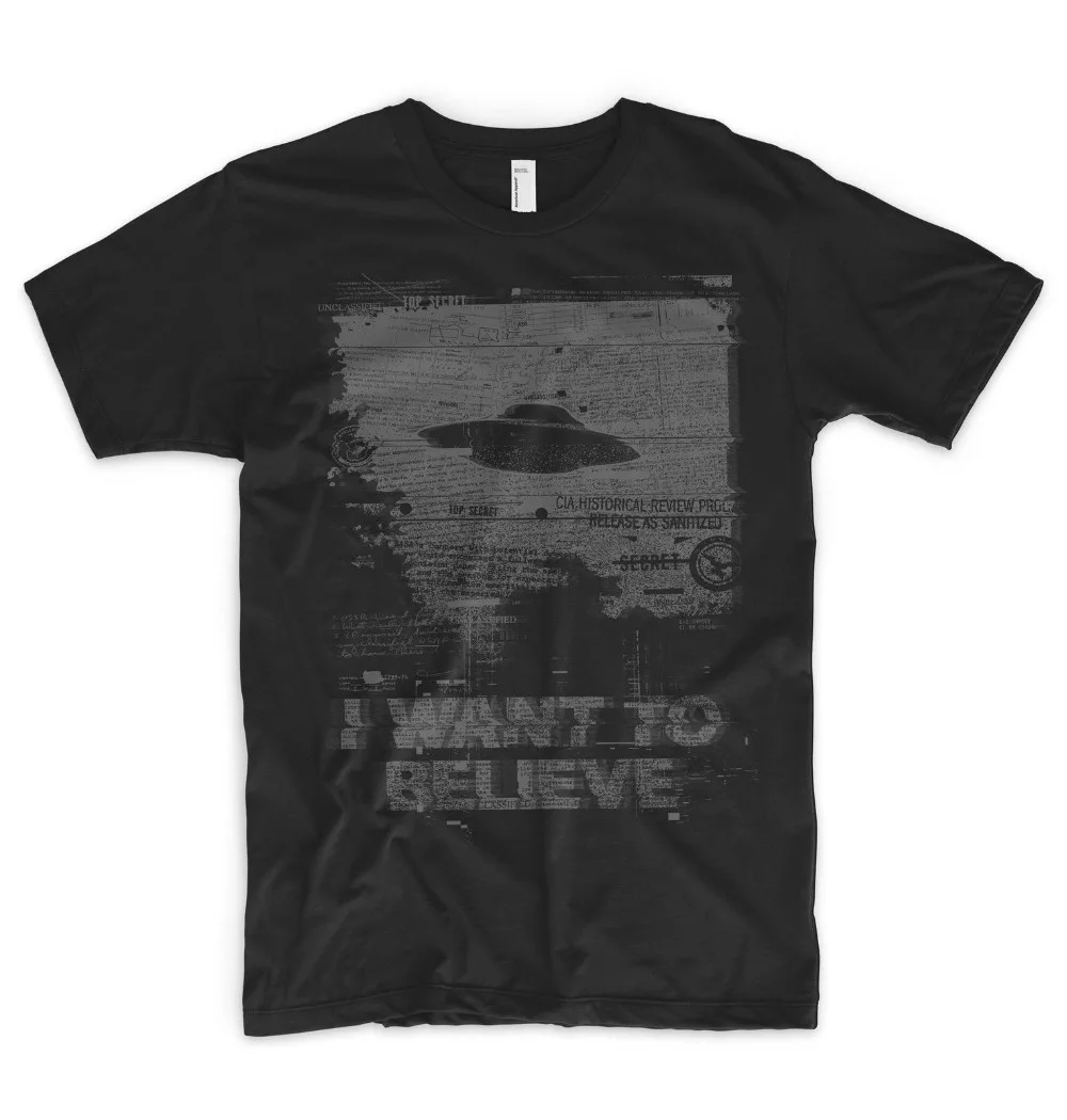 I Want To Believe T Shirt Alien Ufo Area 51 Roswell X Files Space Ship Grey Sin Summer 2019 Pop Cotton Man Tee Funny Tee Shirts