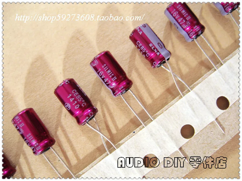 30PCS/50PCS ELNA purple red robe SILMIC II on behalf of the 47uF/16V audio electrolytic capacitor (6.3*11mm) free shipping