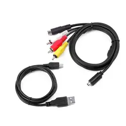 AV A/V wideo telewizyjne + synchronizacja danych USB kabel do SONY DCR-SR37/e DCR-SR46/e DCR-SR47/e