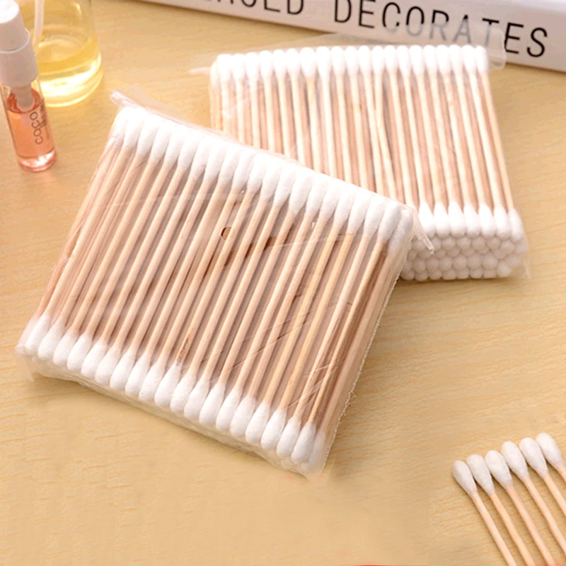 100pcs/lot Double-head Cotton Swab Tip For Medical Stick Makeup Cosmetic Beauty Girls Hot sale