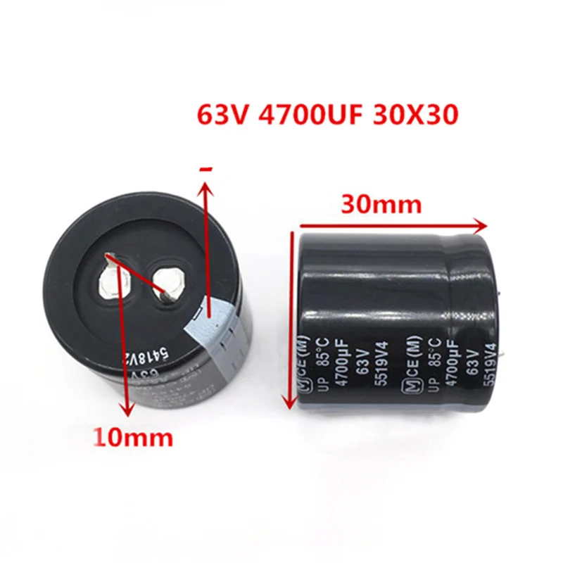 4700 فائق التوهج 63V مكثف ل ايفي مضخم الصوت مكونات إلكترونية 30 مللي متر * 30 مللي متر