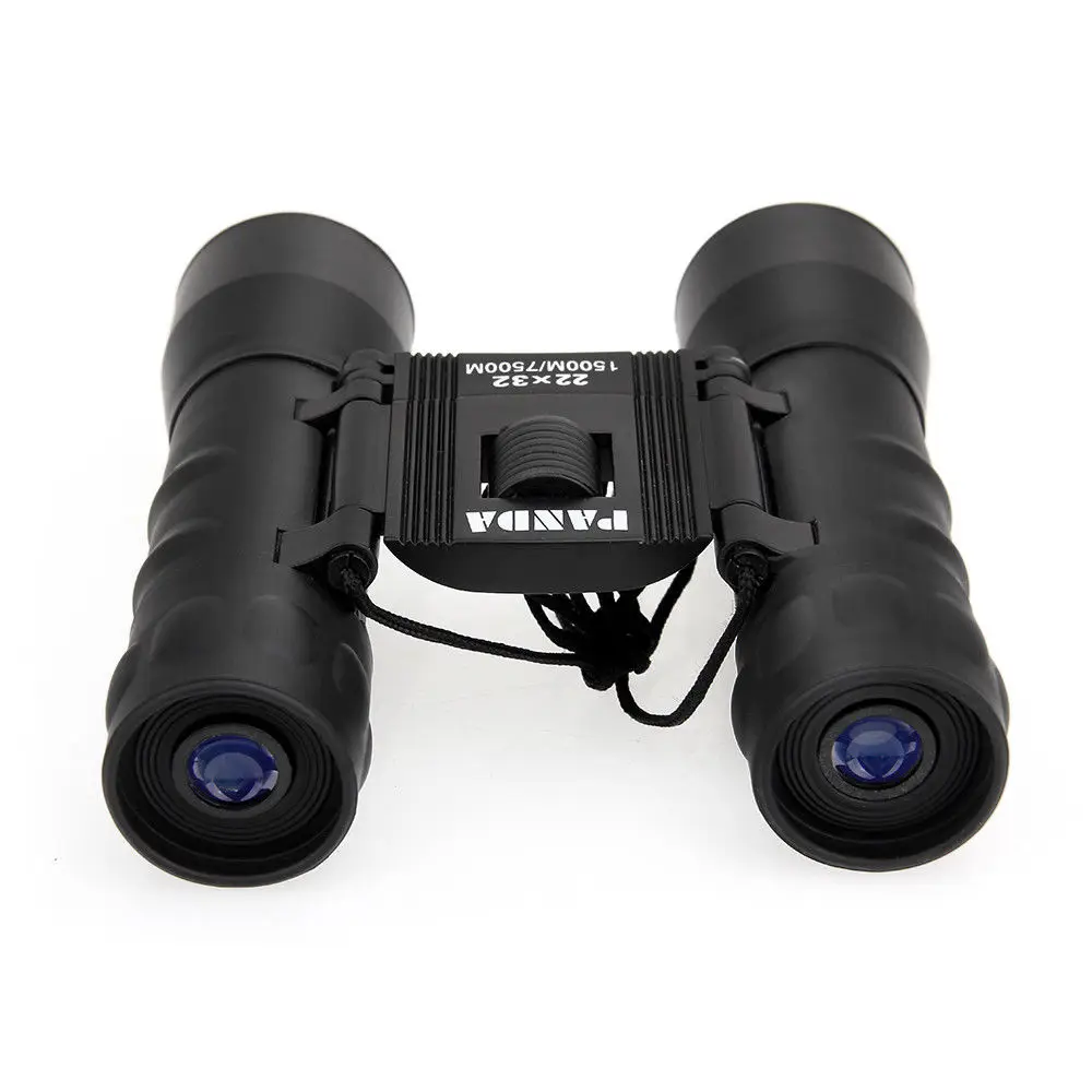 High Quality 22x32 Zoom Travel Outdoor Folding Panda Binoculars, Telescope Sight Range 1500 m / 7500 m