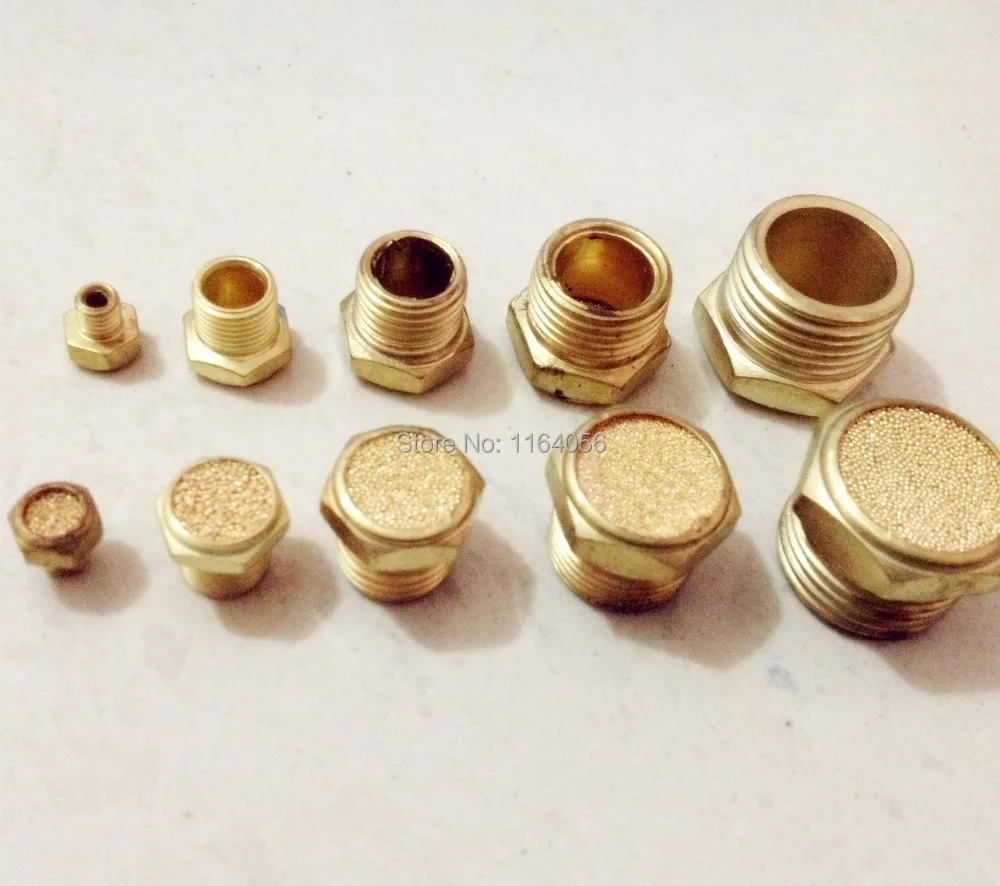 20pcs BSLM-01, 1/8'' Air silencer (sintered bronze muffler)