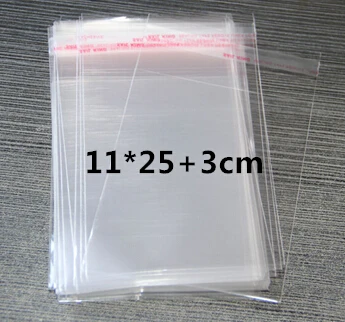 

Wholesale 1000pcs/lot Width 11cm Self Adhesive OPP Bag Food Packaging Bag/ Poly Sealing Bag