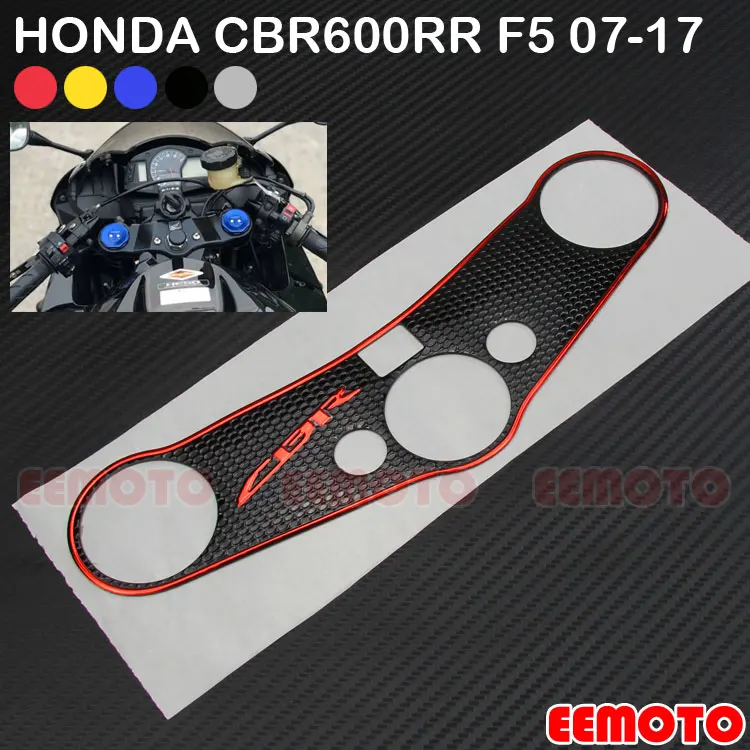 Motorcycle Motorbike Pad Triple Tree Top Clamp Upper Front End Decals Stickers For CBR 600RR CBR600RR F5 2007-2017 2016 2015