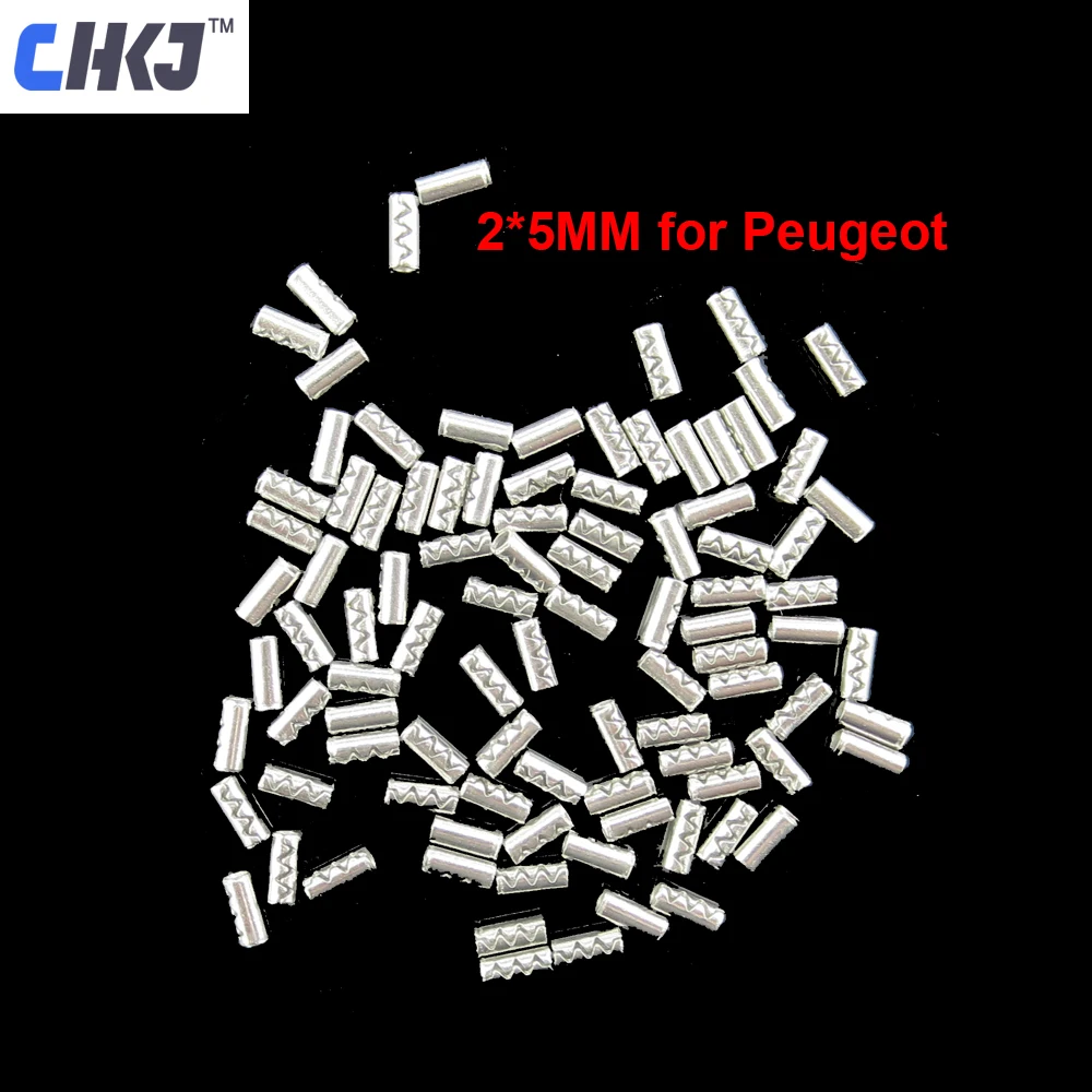 CHKJ 200pcs/lot Remote Control Key Blank Fixed Pin 2MM 2 PIN Fixed for PEUGEOT Flip Folding Remote Key Blade L:5MM D:2MM