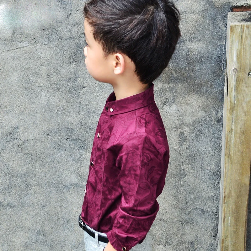 Boys Blouses Dress Shirts boys long sleeve Children Shirt Baby Kids Wedding Clothes Boys Formal Dress Shirts Boys Tops