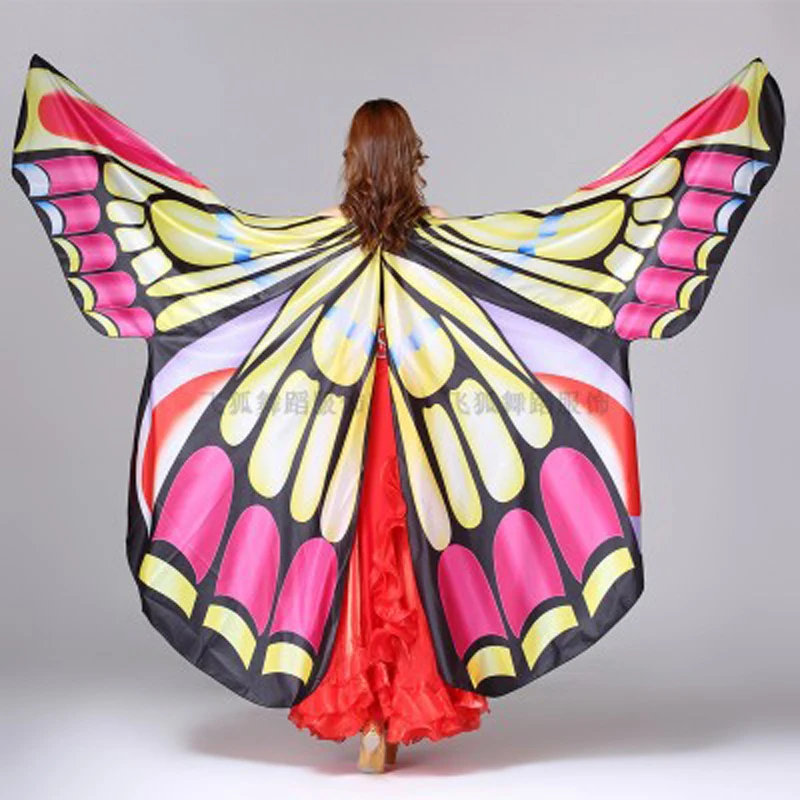 

New 2018 Butterfly Style Belly Dance Wings Colorful Stage Performance Props Isis Wings belly dance Accessory Wing 3 colors