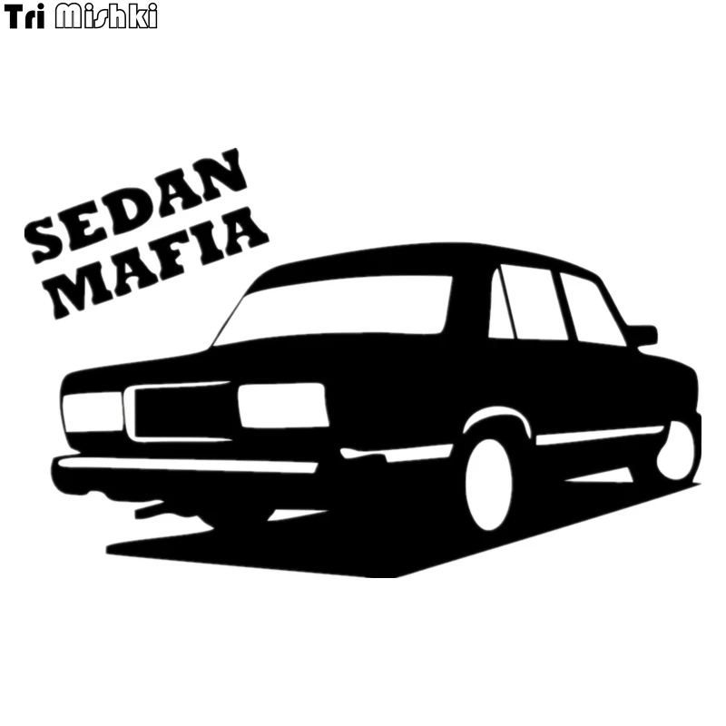 Tri Mishki HZX006 12.7*20cm sedan mafia for vaz lada 2107 car sticker auto vinyl decal car sticker reflective