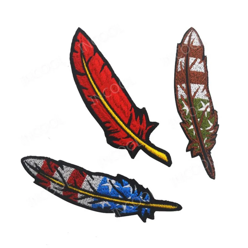 Parche militar bordado plumas multicolor con bandera EE. UU. táctico - imagen 3